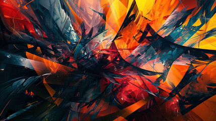 Vibrant Digital Abstract Shapes and Forms
