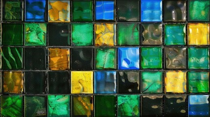 background of colorful path of  squares