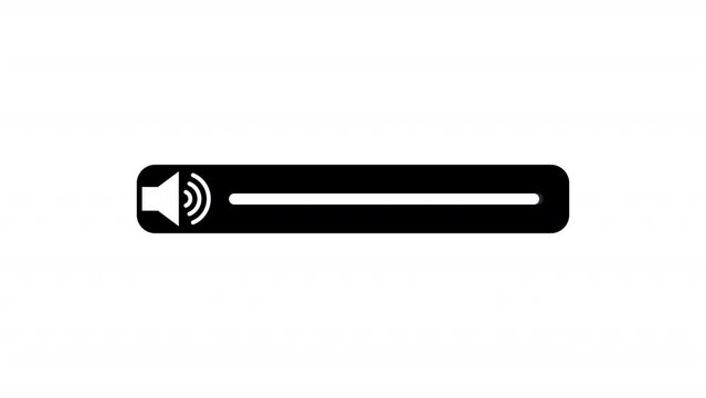 Sound volume speaker animation icon, audio, control volume level animated,
