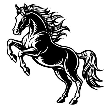 Horse  Jump vector illustration