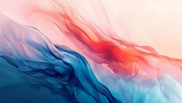 Abstract background with red and blue waves. Vector illustration for your design