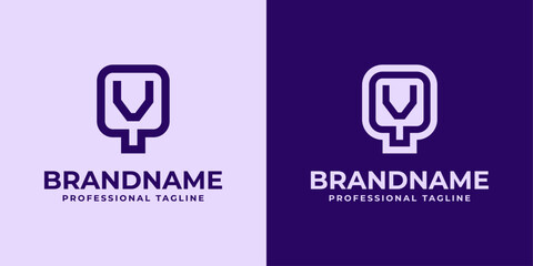 Modern Initials QV and VQ Logo, suitable for business with QV or VQ initials