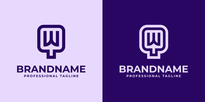 Modern Initials QW and WQ Logo, suitable for business with QW or WQ initials