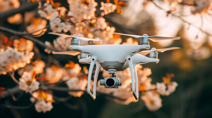 a drone is flying over a field full of vegetable plants - obrazy, fototapety, plakaty