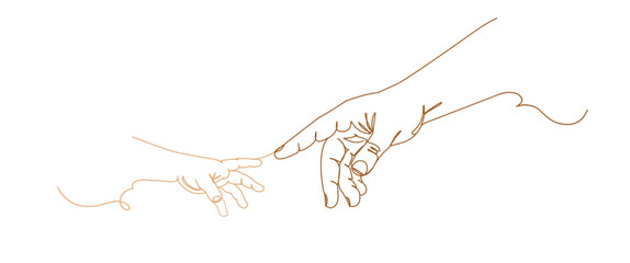 Father's day icon in line art style. Father's day symbol.