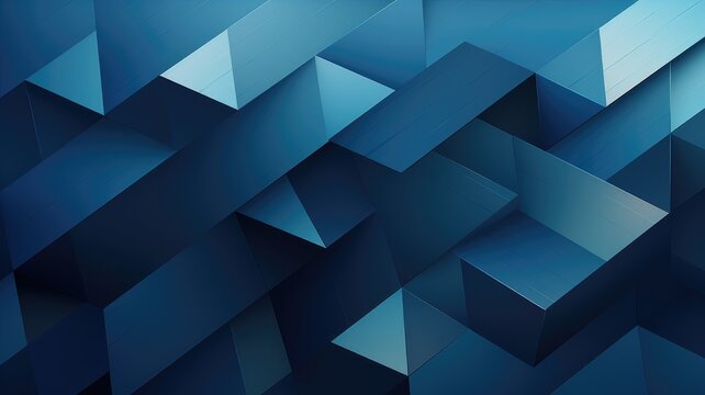 abstract dark blue 3d cubes wallpaper