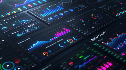 Obraz premium Digital Dashboard for Data Analysis and Visualization