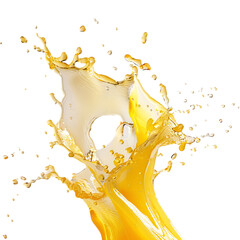 Yellow drink splashing in air , juice splash , juice splashing in air