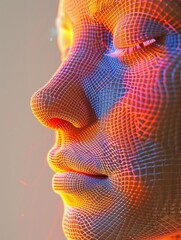 Yarn sculpture with innovative lighting techniques