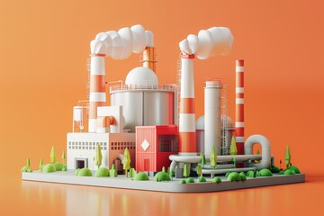 A factory with a lot of pipes and tanks