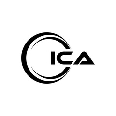 ICA letter logo design with white background in illustrator, cube logo, vector logo, modern alphabet font overlap style. calligraphy designs for logo, Poster, Invitation, etc.