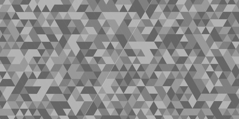 Vector geometric seamless technology gray and black  triangle background. Abstract digital grid light pattern black Polygon Mosaic triangle Background, business and corporate background.