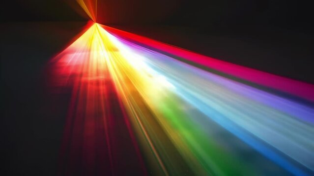 The black background serves as a canvas for the rainbow prism light to create a breathtakingly beautiful display.
