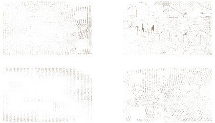 set of grunge textures. collection of 4 grunge wall image. vector illustration.