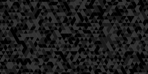 Fotobehang   Vector geometric seamless technology gray and black transparent triangle background. Abstract digital grid light pattern black Polygon Mosaic triangle Background, business and corporate background. © MdLothfor