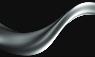 Fototapeta premium abstract smooth metal wave on black background