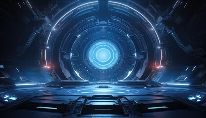 Obraz premium technology concept background sci fi design