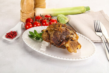 Baked Lamb shank with bone