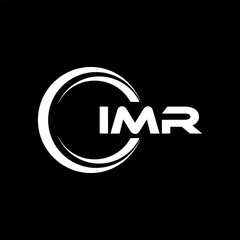 IMR letter logo design with black background in illustrator, cube logo, vector logo, modern alphabet font overlap style. calligraphy designs for logo, Poster, Invitation, etc.