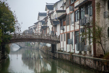 Fototapeta na wymiar Wuxi Qingming Bridge Ancient Canal Scenic Area, Wuxi city, Jiangsu province, eastern China