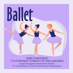 Ballet Class Graceful Advert vector