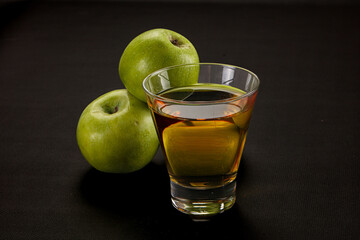 Fresh sweet natural apple juice
