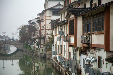 Fototapeta na wymiar Wuxi Qingming Bridge Ancient Canal Scenic Area, Wuxi city, Jiangsu province, eastern China