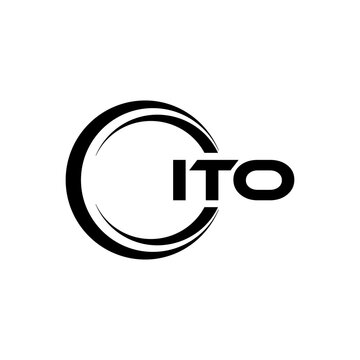 ITO letter logo design with white background in illustrator, cube logo, vector logo, modern alphabet font overlap style. calligraphy designs for logo, Poster, Invitation, etc.