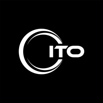 ITO letter logo design with black background in illustrator, cube logo, vector logo, modern alphabet font overlap style. calligraphy designs for logo, Poster, Invitation, etc.