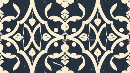 Modern twist on classic Damask, seamless geometric shapes intertwined with vines. Seamless Pattern, Fabric Pattern, Tumbler Wrap.