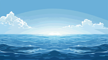 Vector calm sea or ocean surface with small waves a