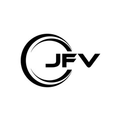 JFV letter logo design with white background in illustrator, cube logo, vector logo, modern alphabet font overlap style. calligraphy designs for logo, Poster, Invitation, etc.