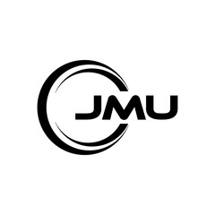 JMU letter logo design with white background in illustrator, cube logo, vector logo, modern alphabet font overlap style. calligraphy designs for logo, Poster, Invitation, etc.