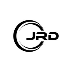 JRD letter logo design with white background in illustrator, cube logo, vector logo, modern alphabet font overlap style. calligraphy designs for logo, Poster, Invitation, etc.