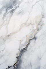 A marble wall with a white background and a black line running through it. The marble is textured and has a natural look - obrazy, fototapety, plakaty