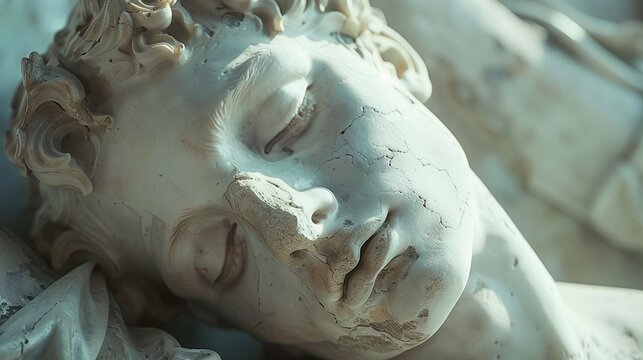 Artistic rendition of sleeping, 3D human figure, serene ,ultra HD,clean sharp
