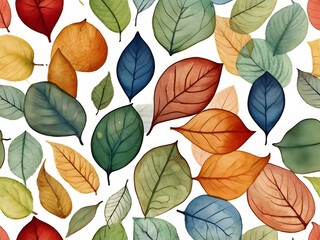 Botanical Background with Intricate Veins and Cells, Rendered in Watercolor for an Organic and Artistic Aesthetic"