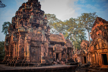 Fototapeta premium One of the oldest temple of Banteay Srei Temple in Siem Reap, Cambodia