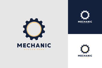 mechanic logo vector simple design
