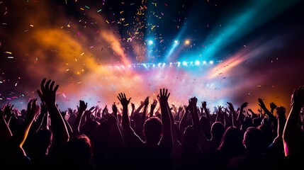 Rainbow Rhapsody: A Spectacle of Lights and Confetti