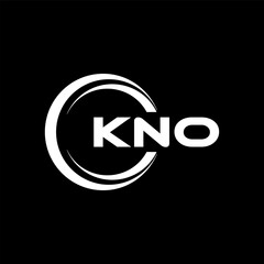KNO letter logo design in illustration. Vector logo, calligraphy designs for logo, Poster, Invitation, etc. - obrazy, fototapety, plakaty