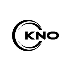KNO letter logo design in illustration. Vector logo, calligraphy designs for logo, Poster, Invitation, etc. - obrazy, fototapety, plakaty