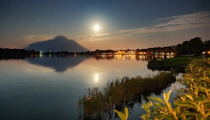 Fototapeta premium sunrise over lake