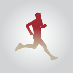 Fototapeta na wymiar Running Logo vector design illustration on white background