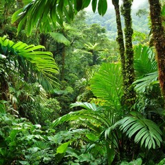 fern in the forest the mesmerizing beauty of the tropical jungle lush green foliage, exotic inhabitants, biodiversity treasure trove, natural splendor, spirit of adventure