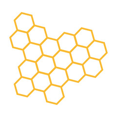 a honeycomb icon on a white background. the design is in a flat style. Vector illustration.