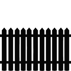 fence isolated on white  Silhouette