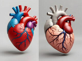 Isolated on White Background, Illustrated with Dashing Colors for an Engaging and Informative Study of Cardiac Physiology"