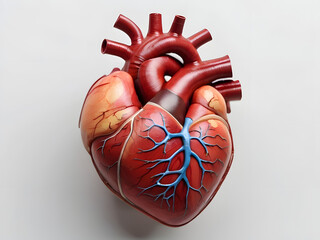 Isolated on White Background, Illustrated with Dashing Colors for an Engaging and Informative Study of Cardiac Physiology"