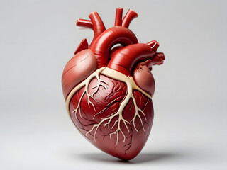 Isolated on White Background, Illustrated with Dashing Colors for an Engaging and Informative Study of Cardiac Physiology"